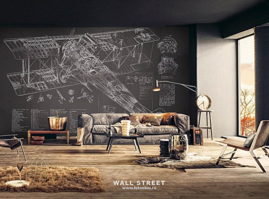 Фотообои в интерьере артикул Induction 9, ИНДУКЦИЯ / INDUCTION, Wall street